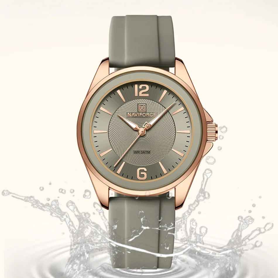 New Style NAVIFORCE Women's Watches Sport Silicone Strap Wristwatch Women Quartz Watch Clock Gift Reloj Mujer relogios feminino