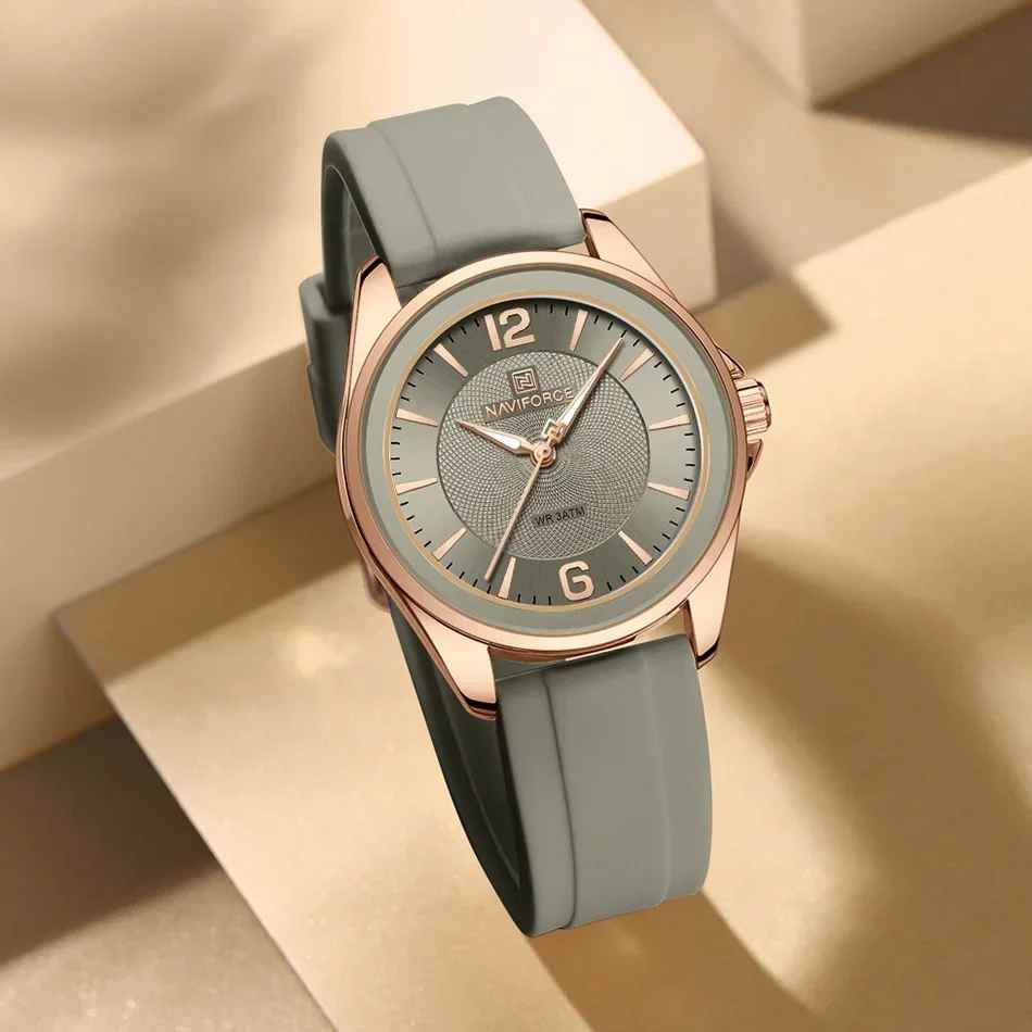 New Style NAVIFORCE Women's Watches Sport Silicone Strap Wristwatch Women Quartz Watch Clock Gift Reloj Mujer relogios feminino