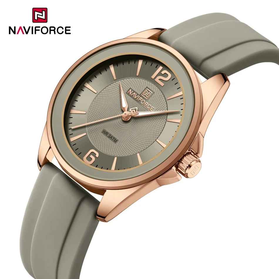New Style NAVIFORCE Women's Watches Sport Silicone Strap Wristwatch Women Quartz Watch Clock Gift Reloj Mujer relogios feminino