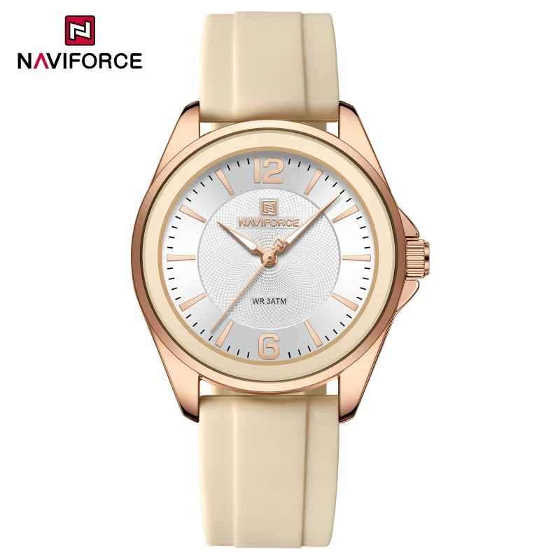 New Style NAVIFORCE Women's Watches Sport Silicone Strap Wristwatch Women Quartz Watch Clock Gift Reloj Mujer relogios feminino