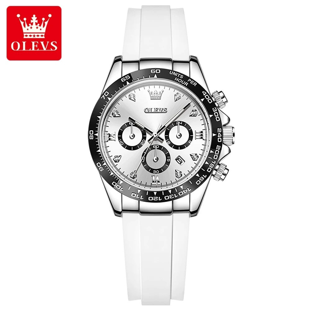 OLEVS 5618 Woman Watch Silicone Strap