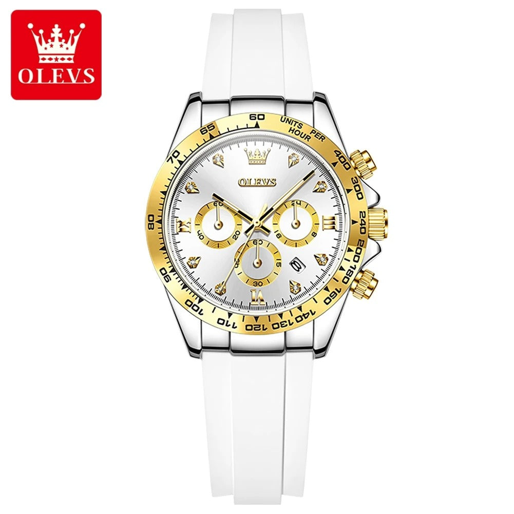 OLEVS 5618 Woman Watch Silicone Strap