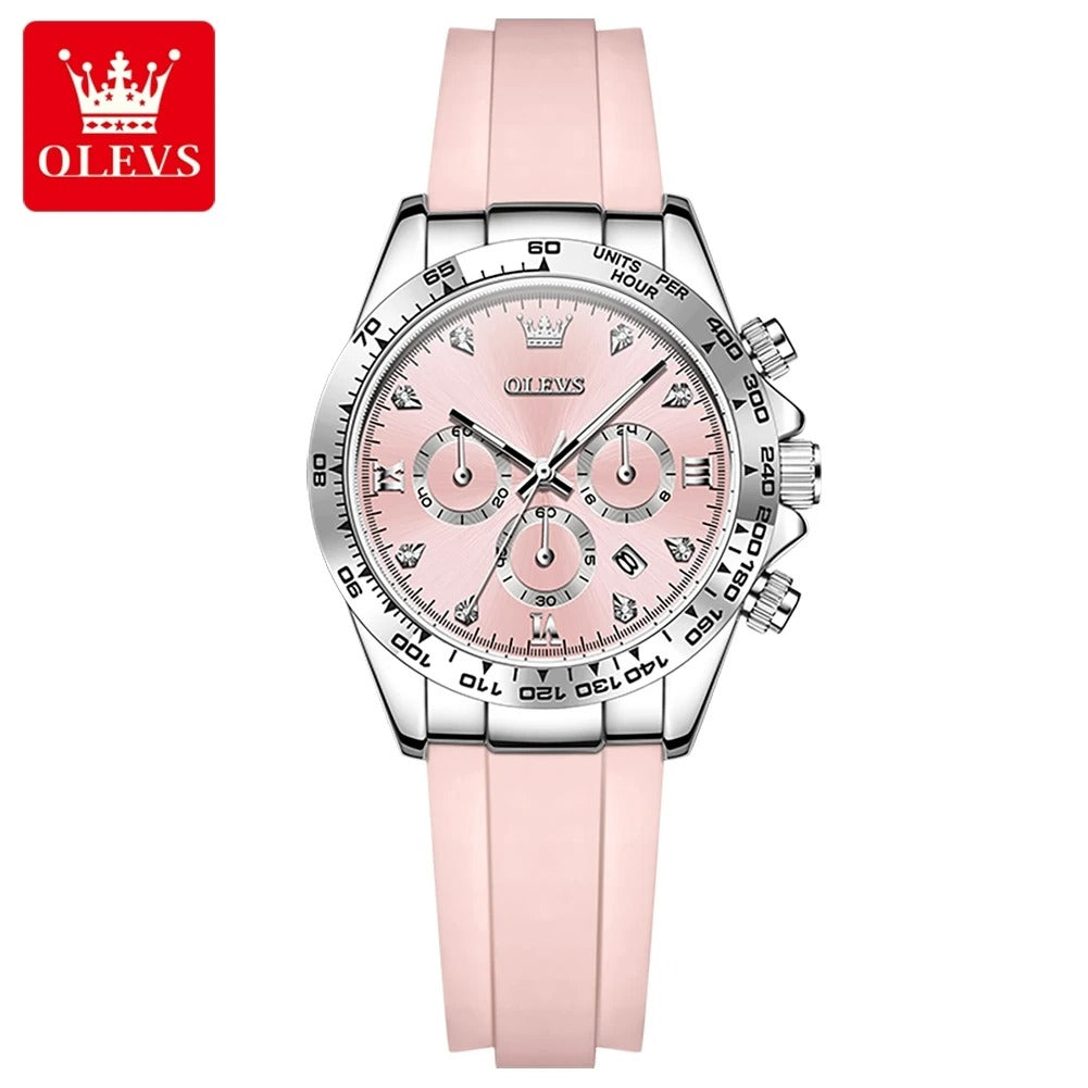 OLEVS 5618 Woman Watch Silicone Strap